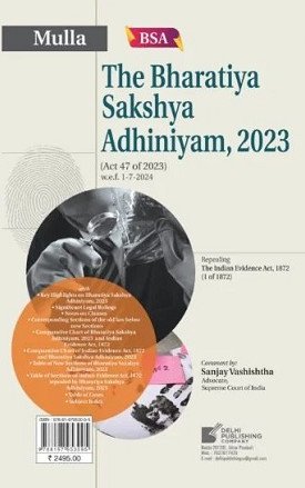 The Bharatiya Sakshya Adhiniyam, 2023